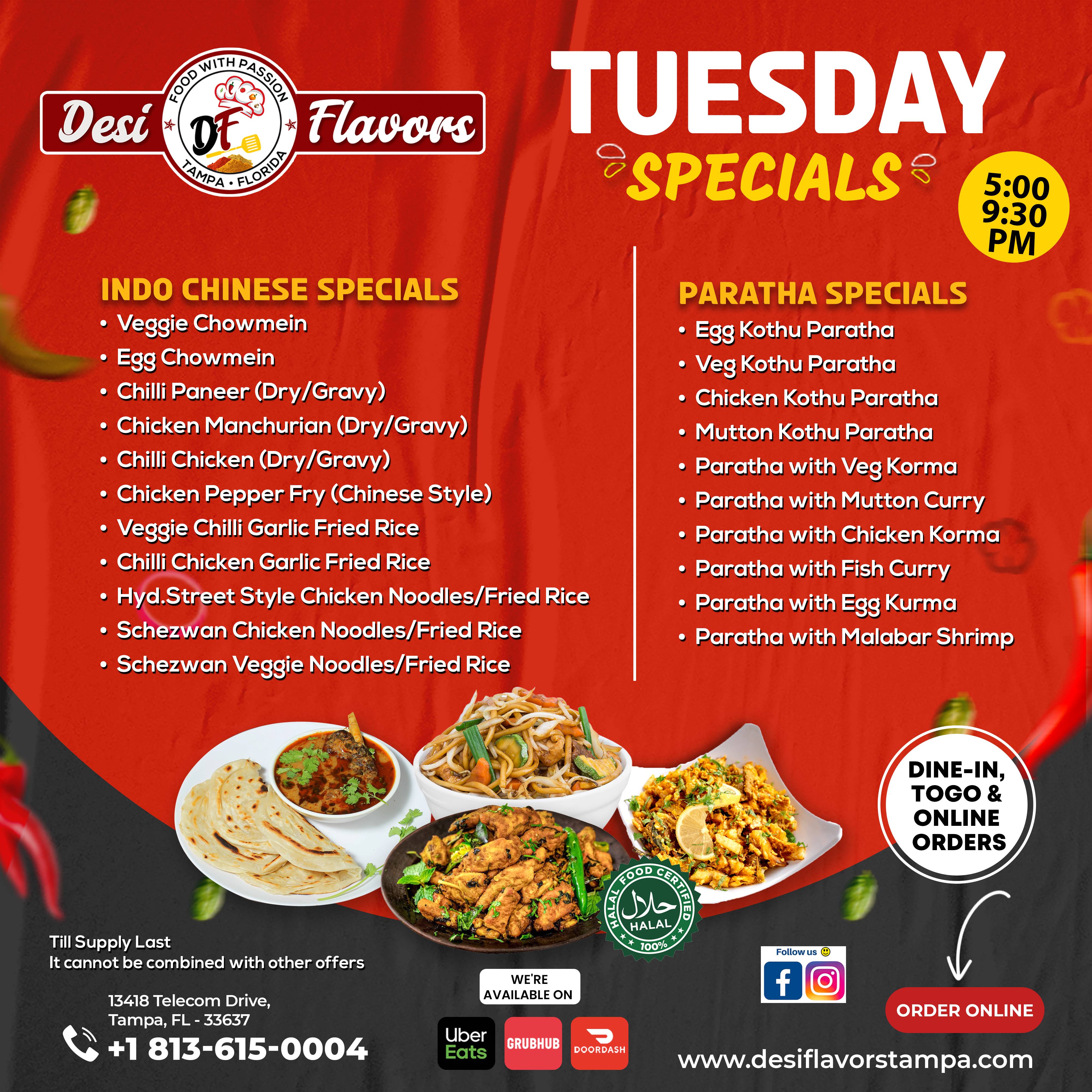 Desi Flavors » Promotions / Specials