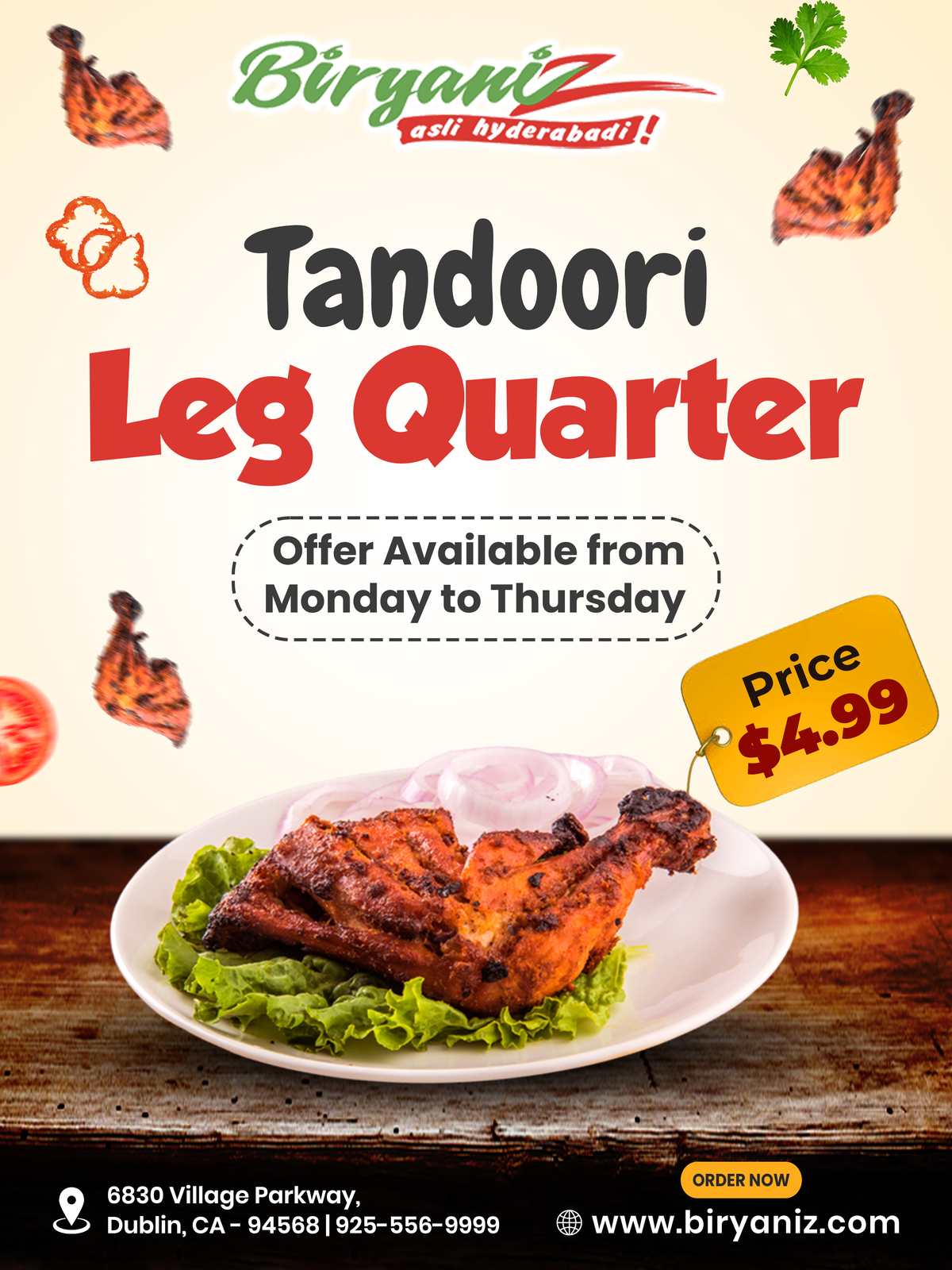  Tandoori Leg Quarter