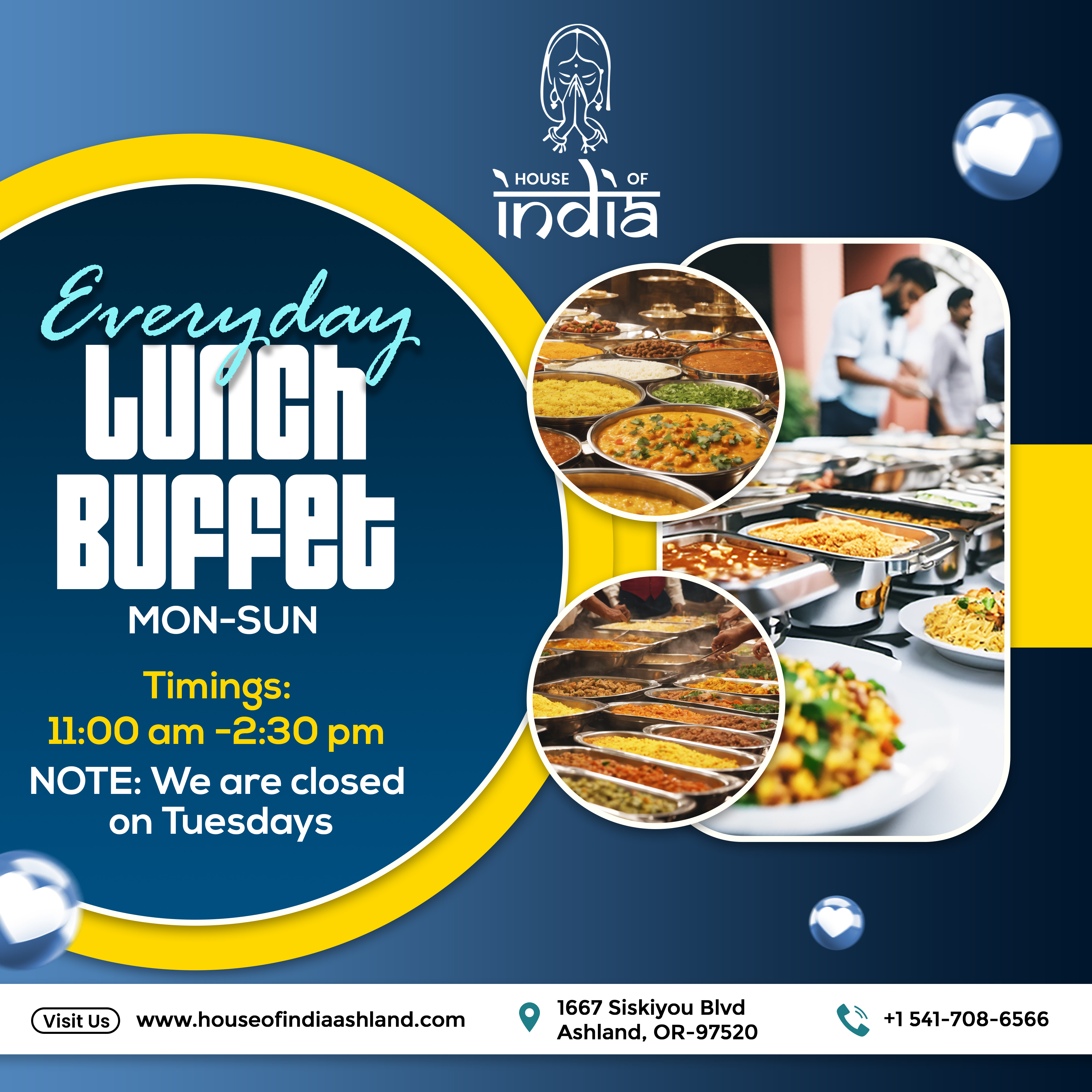 Dive into deliciousness with our Everyday Lunch Buffet, available MON-SUN! 