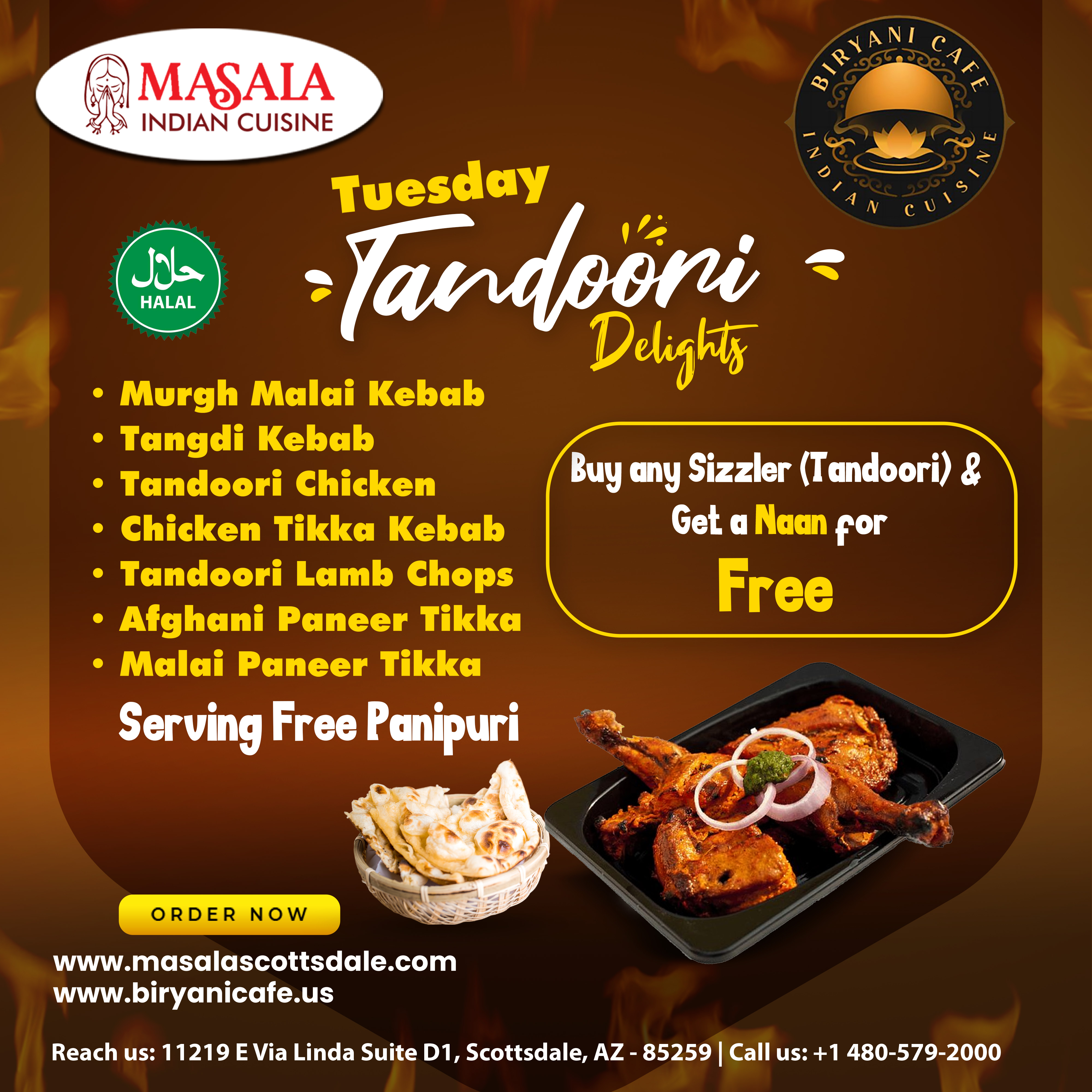 Masala Indian Cuisine » Promotions / Specials