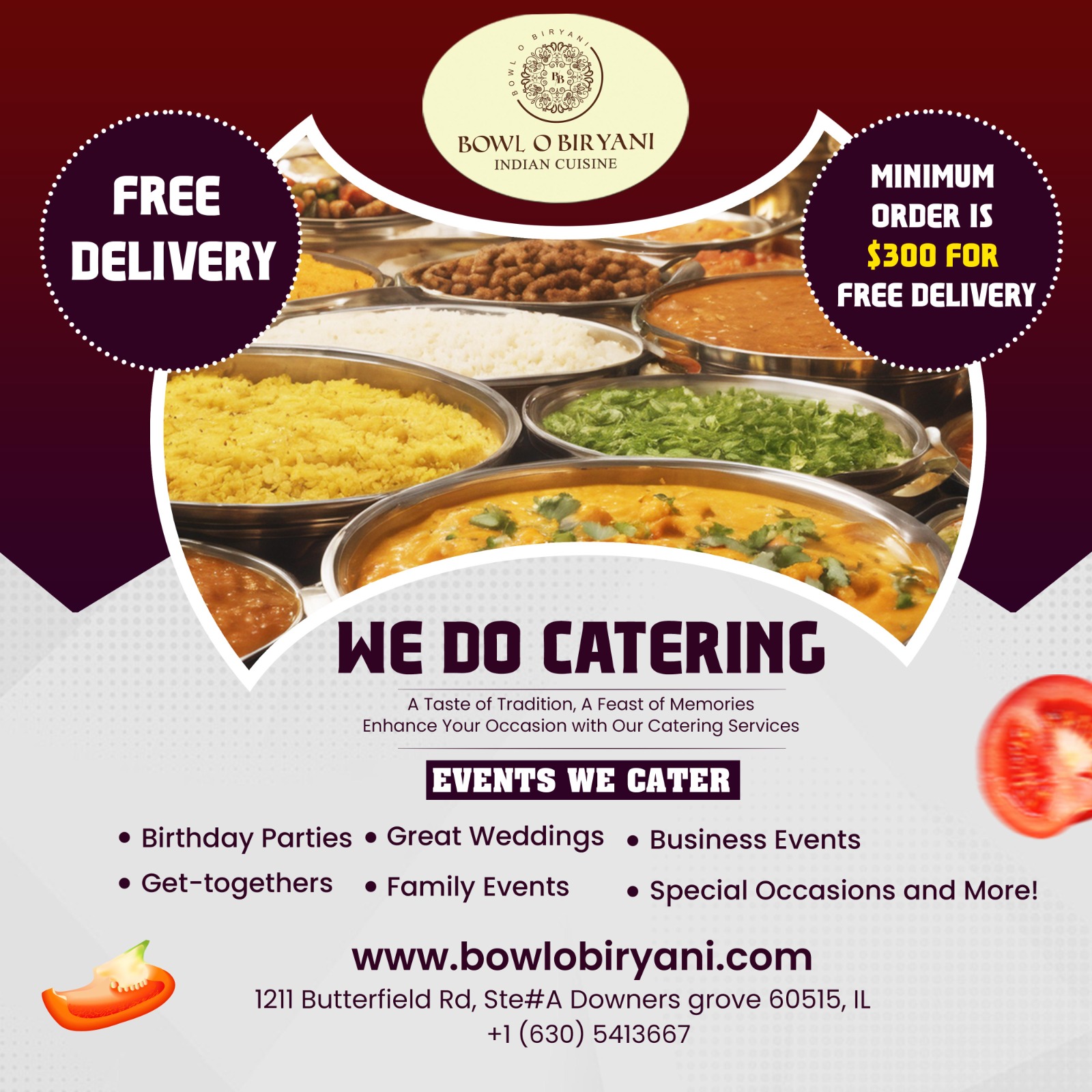 Enhance Your Occasion with Our Catering Services Free Delivery 